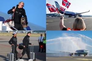 挪威媒体:挪威队回国受到英雄般欢迎,战机护航+水门礼+国王接见